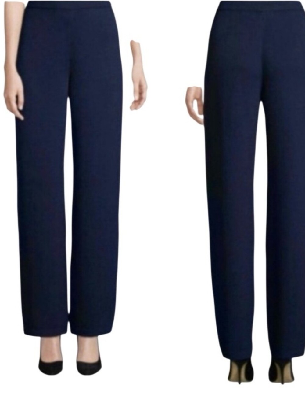 St. John Navy Pull On Knit Pants Sz 8